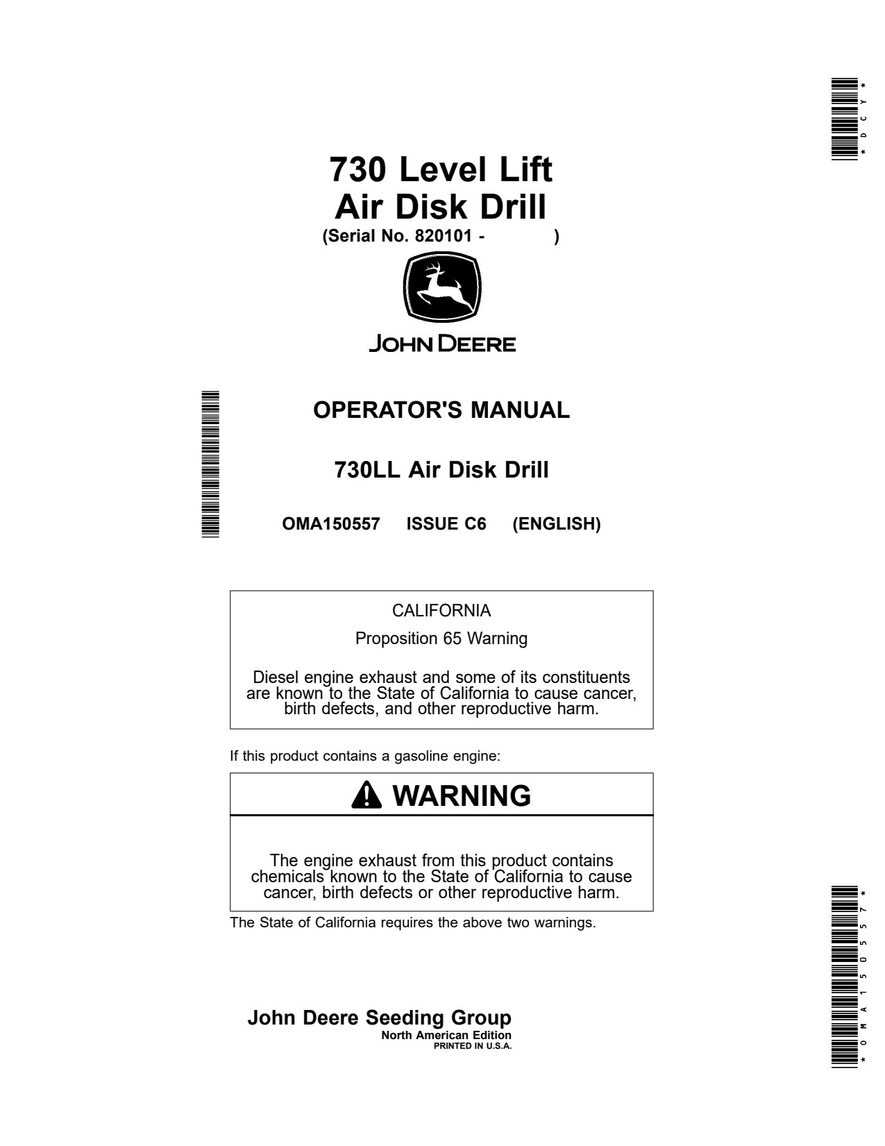 John Deere 1755 730 Air Disk Drill Operator Manual OMA150557 1 John Deere 1755 730 Air Disk Drill Operator Manual OMA150557