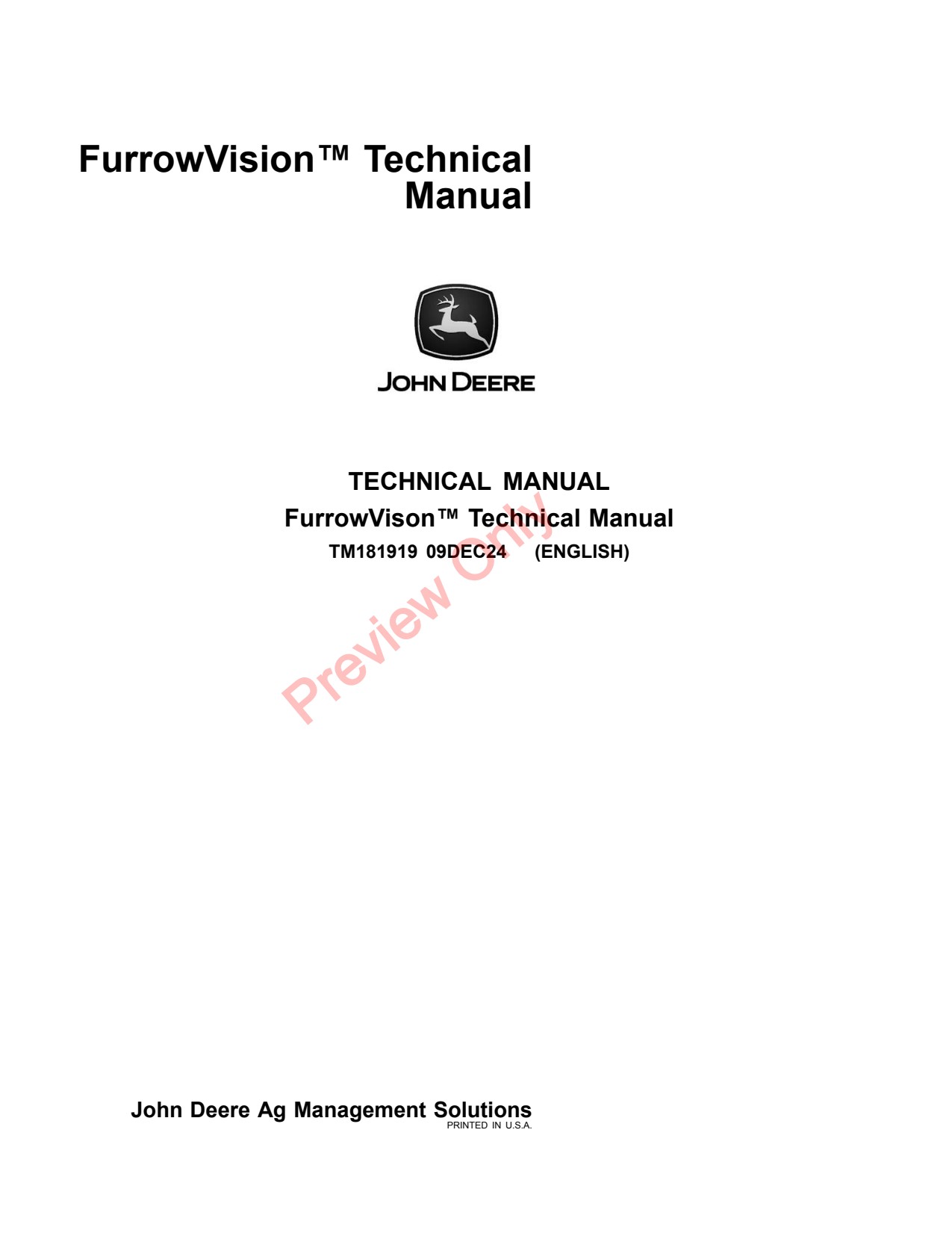 John Deere 1775 NT 1795 DB44 DB60 DB66 Planter Technical Manual TM181919 1 John Deere 1775 NT 1795 DB44 DB60 DB66 Planter Technical Manual TM181919