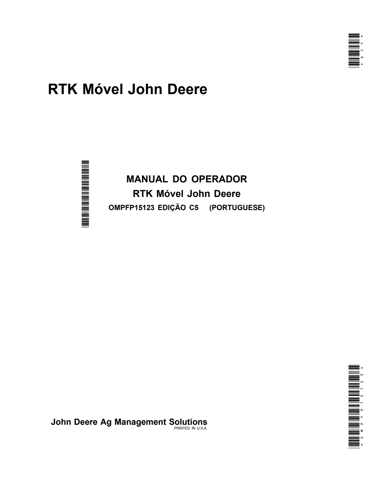 John Deere 2630 AMS 2100 1800 StarFire Precision Ag Electronics Operator Manual OMPFP15123 PT 1 John Deere 2630 AMS 2100 1800 StarFire Precision Ag Electronics Operator Manual OMPFP15123 PT