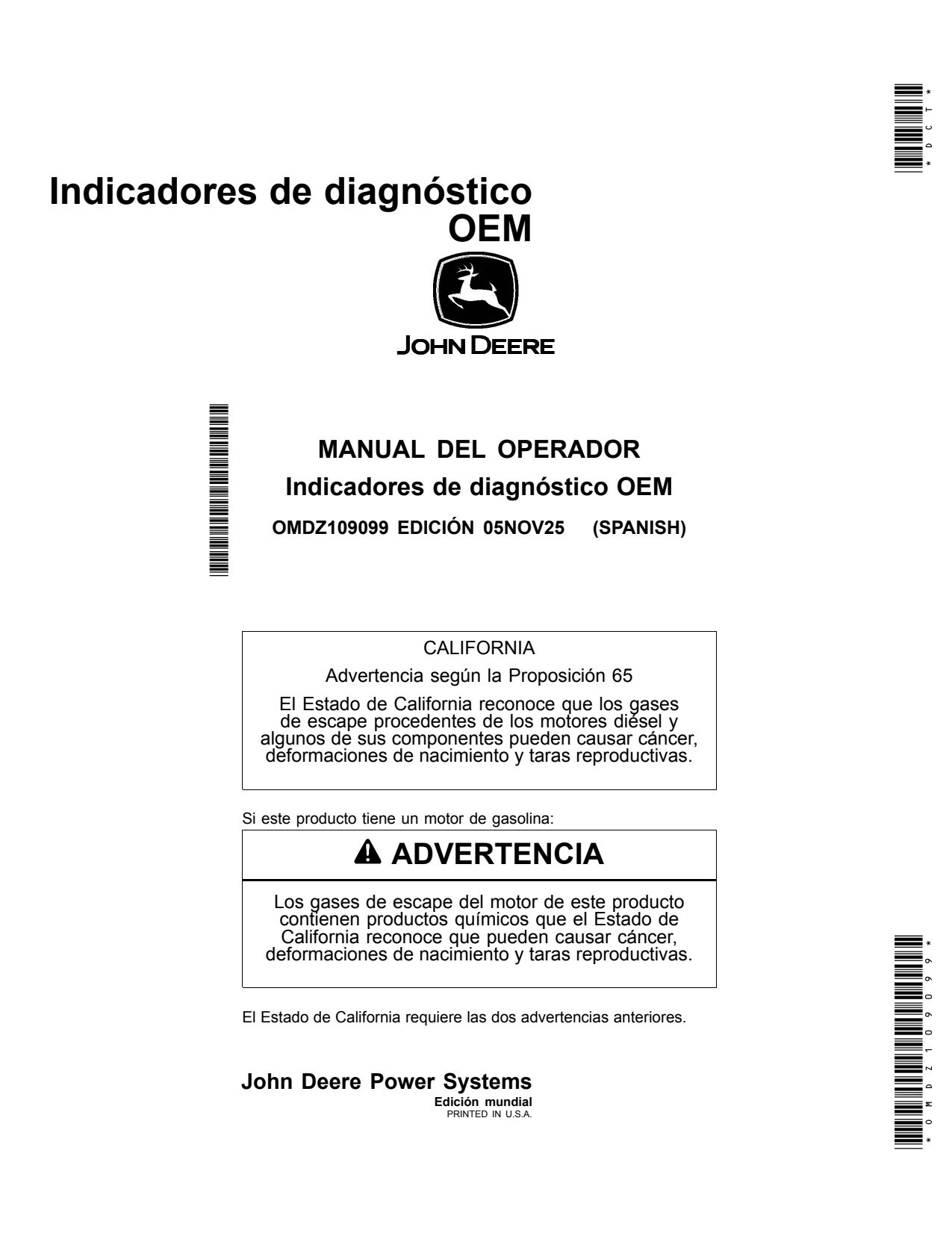 John Deere 3029 FT4 4045 6068 6090 6135 Engine Operator Manual OMDZ109099 ES 1 John Deere 3029 FT4 4045 6068 6090 6135 Engine Operator Manual OMDZ109099 ES