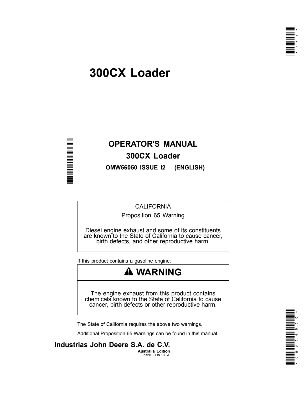 John Deere 4310 4410 1070 970 4300 4400 990 3120 to 3720 3203 4105 4005 300CX Loader Operator Manual OMW56050 1 John Deere 4310 4410 1070 970 4300 4400 990 3120 to 3720 3203 4105 4005 300CX Loader Operator Manual OMW56050
