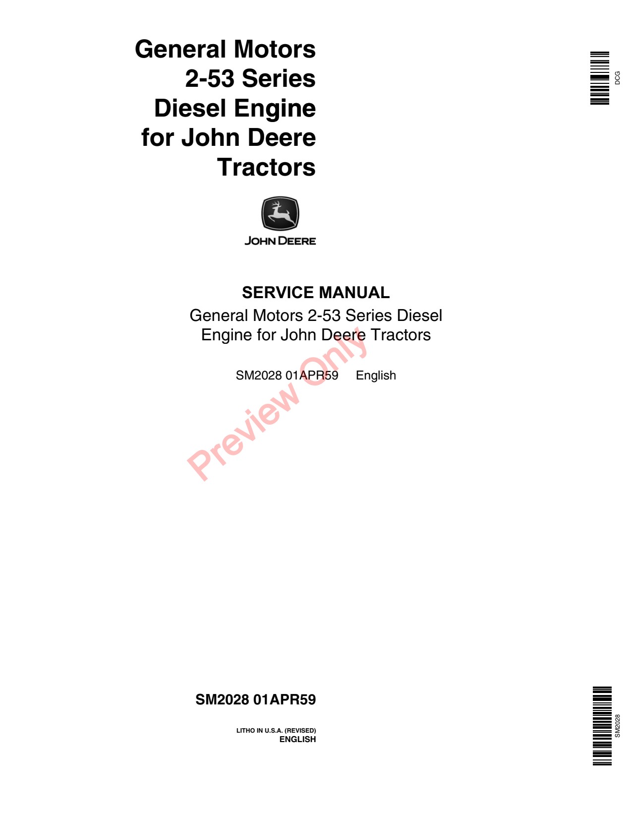 John Deere 435 2-53 Diesel Engine Technical Manual SM2028 1 John Deere 435 2-53 Diesel Engine Technical Manual SM2028