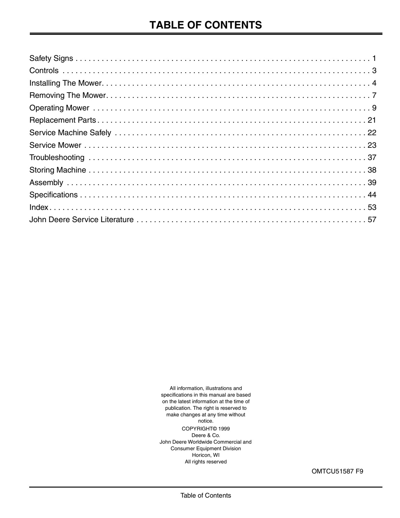 John Deere 48 Inch 54 60 F620 F680 F687 Iron Commercial Mower Operator Manual OMTCU51587 1 John Deere 48 Inch 54 60 F620 F680 F687 Iron Commercial Mower Operator Manual OMTCU51587