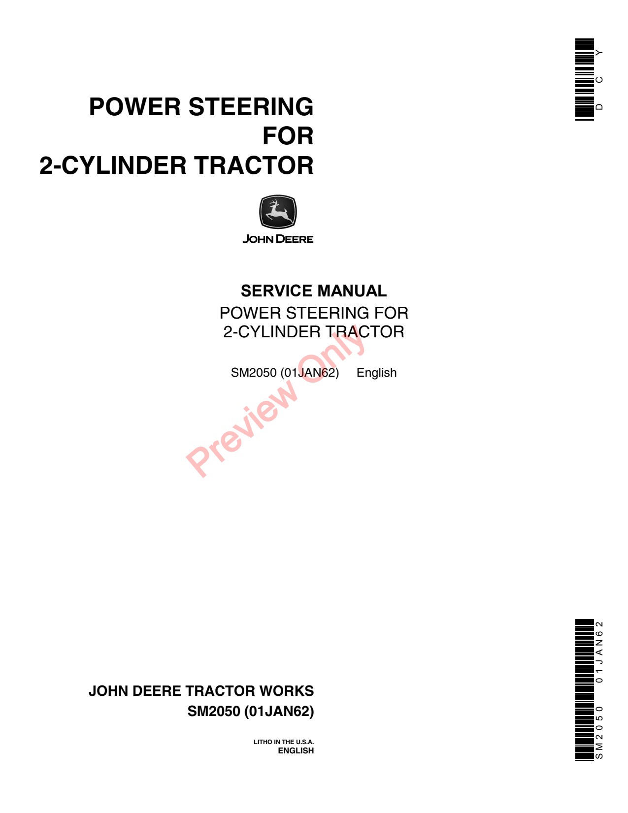 John Deere 50 530 60 620 630 70 720 730 80 820 830 Tractor Technical Manual SM2050 1 John Deere 50 530 60 620 630 70 720 730 80 820 830 Tractor Technical Manual SM2050