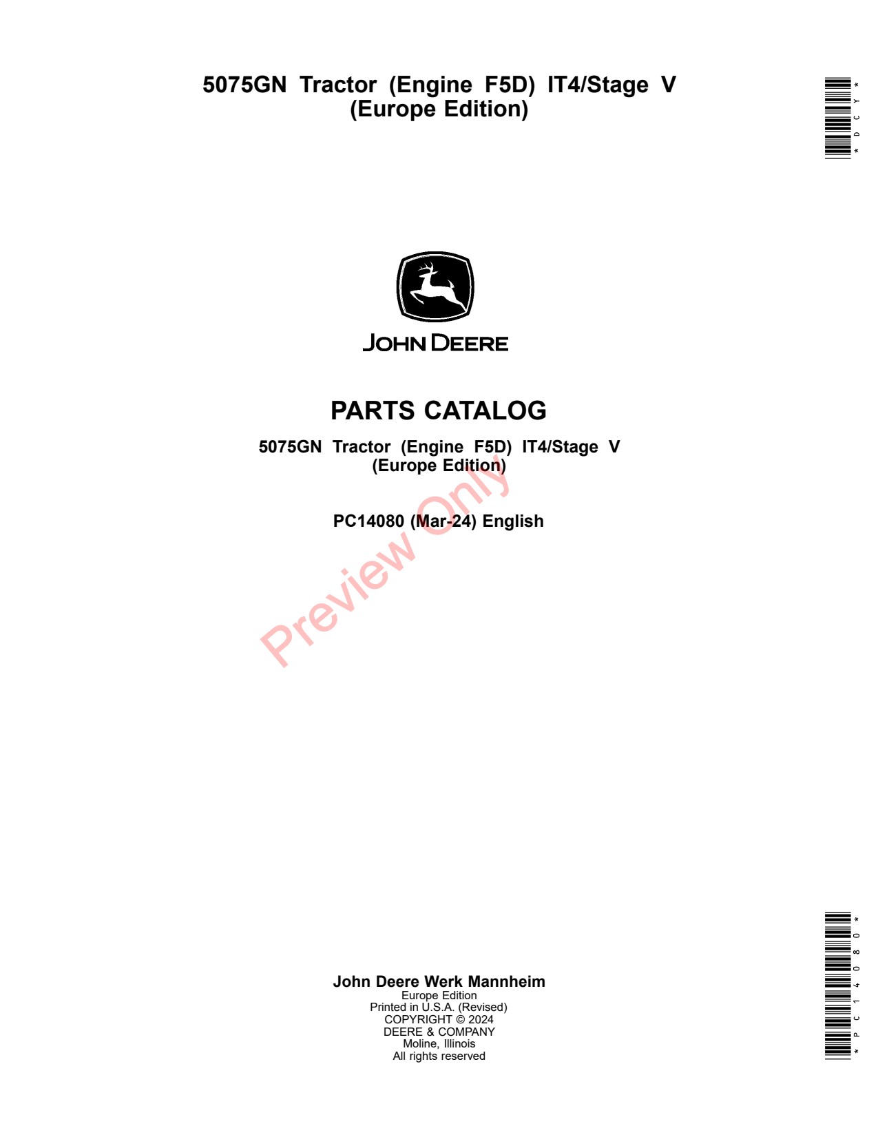 John Deere 5075GN F5D IT4 Tractor Parts Catalog PC14080 1 John Deere 5075GN F5D IT4 Tractor Parts Catalog PC14080