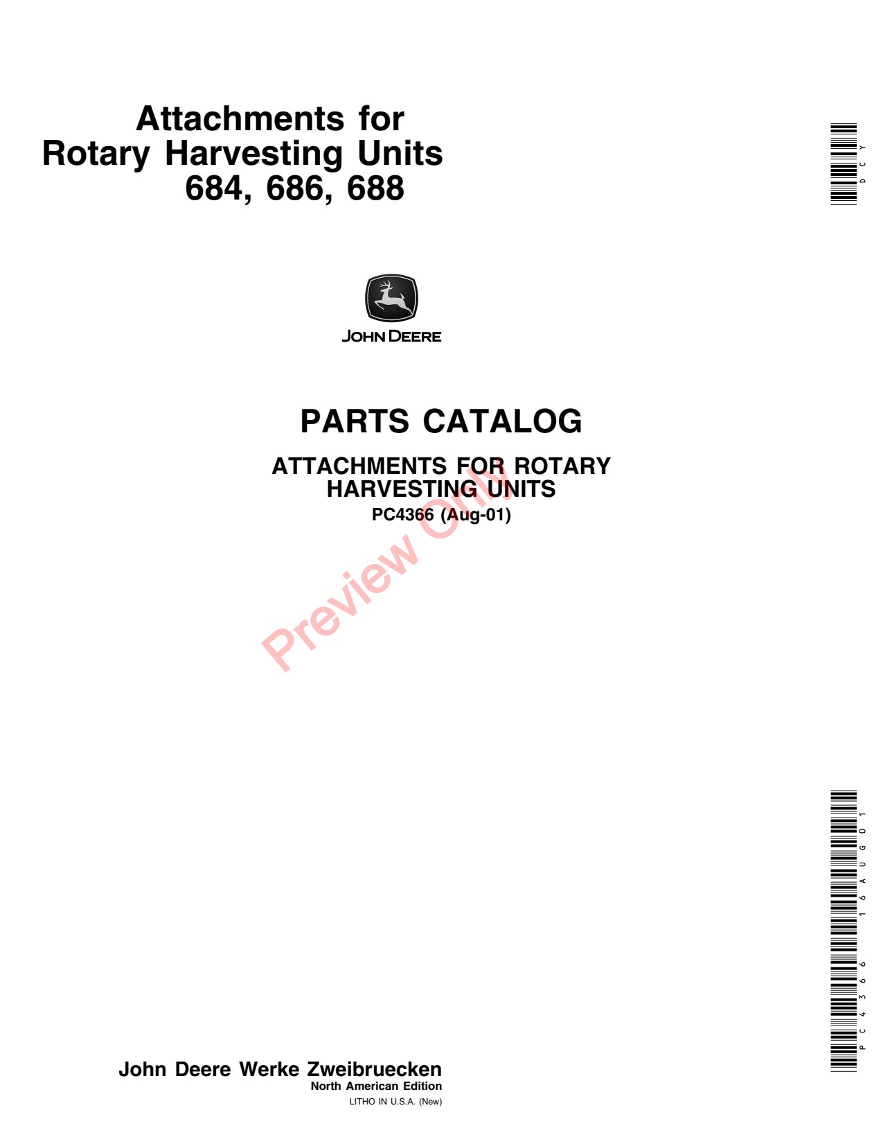 John Deere 5200 5440 684 to 688 Attachment Parts Catalog PC4366 1 John Deere 5200 5440 684 to 688 Attachment Parts Catalog PC4366
