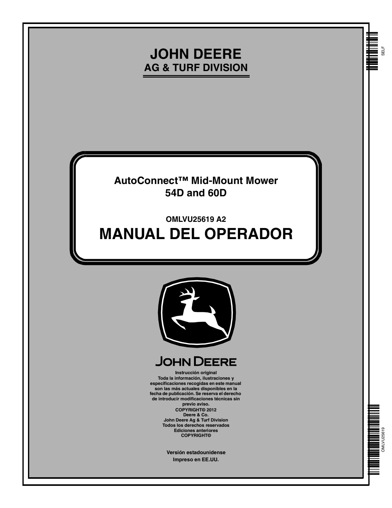 John Deere 54D 60D 1023E 1026R Autoconnect Mower Operator Manual OMLVU25619 ES 1 John Deere 54D 60D 1023E 1026R Autoconnect Mower Operator Manual OMLVU25619 ES