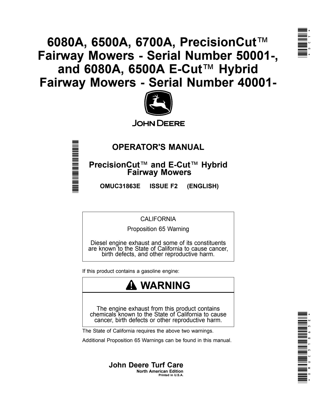 John Deere 6080A 6700A 6500A Wide Area Mower Operator Manual OMUC31863E 1 John Deere 6080A 6700A 6500A Wide Area Mower Operator Manual OMUC31863E