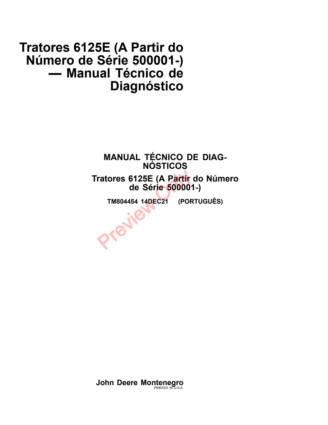 John Deere 6125E Tractor Diagnostic Technical Manual TM804454 PT 1 John Deere 6125E Tractor Diagnostic Technical Manual TM804454 PT