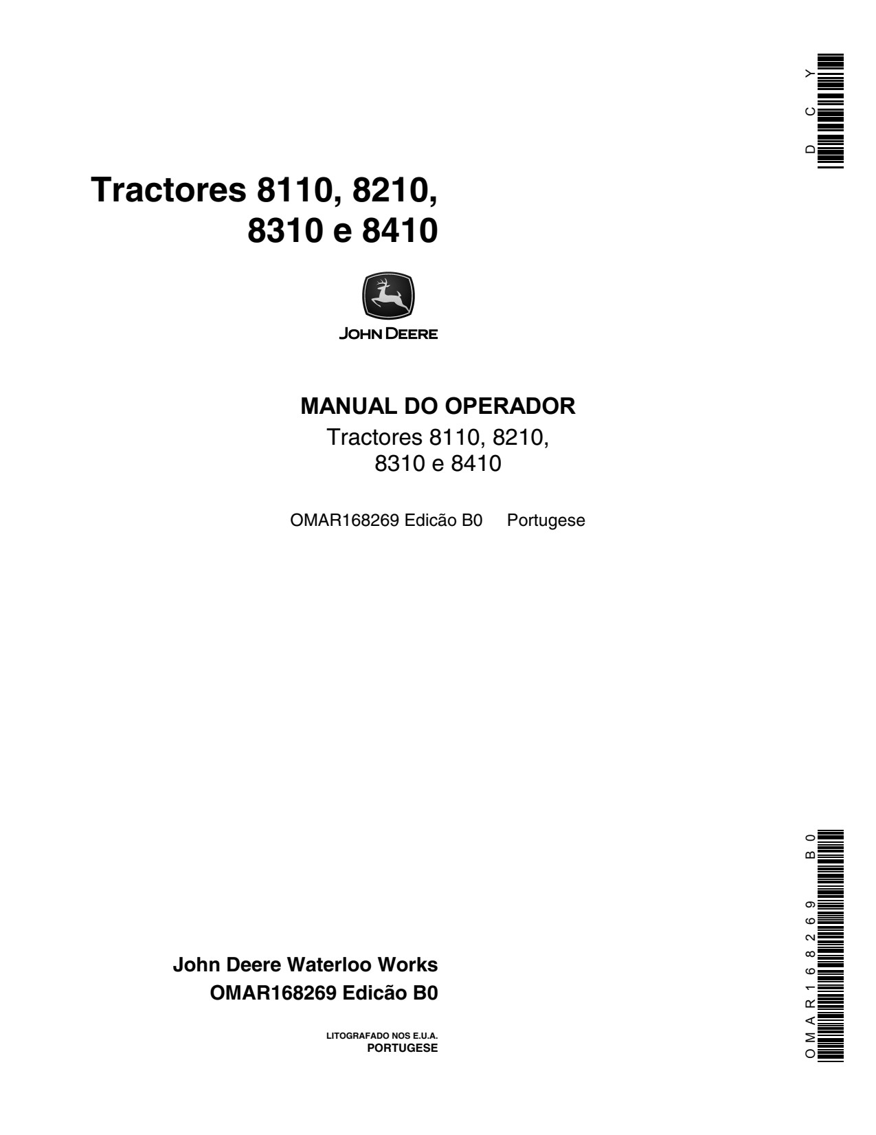 John Deere 8110 to 8410 Tractor Operator Manual OMAR168269 PT 1 John Deere 8110 to 8410 Tractor Operator Manual OMAR168269 PT
