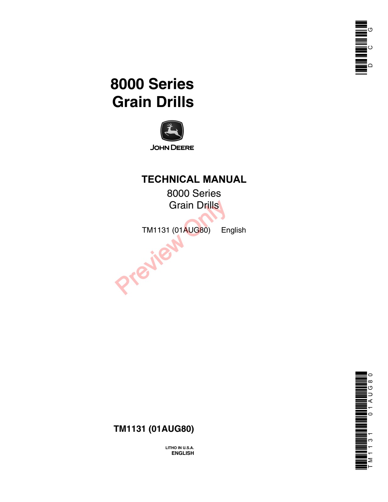 John Deere 8350 8500 8100 to 8300 8250 8000 Grain Drill Technical Manual TM1131 1 John Deere 8350 8500 8100 to 8300 8250 8000 Grain Drill Technical Manual TM1131