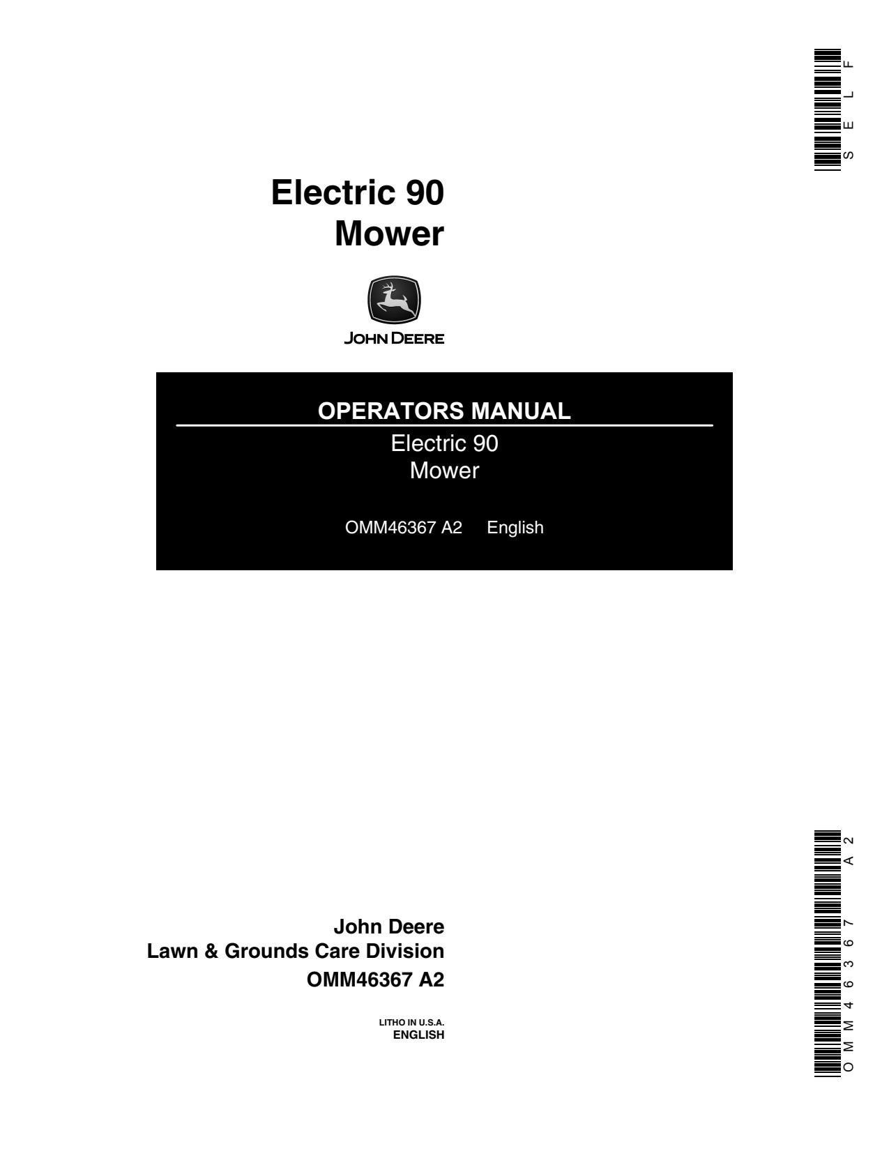 John Deere 90 Electric Riding Mower Operator Manual OMM46367 1 John Deere 90 Electric Riding Mower Operator Manual OMM46367
