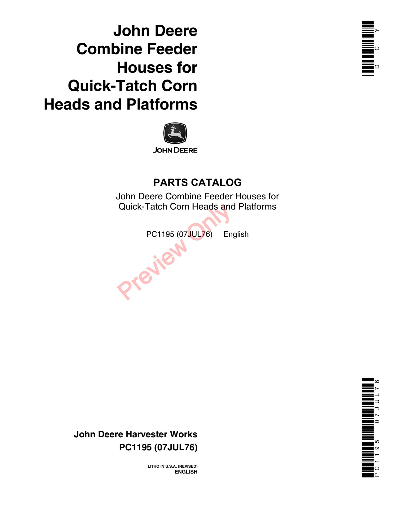 John Deere 95 344 443 105 45 55 244 343 444 543 546 643 642 644 645 842 843 Header Platform Parts Catalog PC1195 1 John Deere 95 344 443 105 45 55 244 343 444 543 546 643 642 644 645 842 843 Header Platform Parts Catalog PC1195