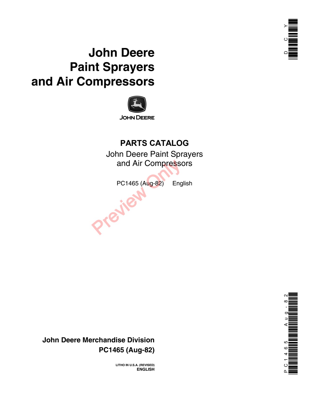 John Deere A100 A200 A33 A75 TY4345 TY4340 TY4341 Bleeder Spray GUN TY4342 TY4343 Paint Sprayer Parts Catalog PC1465 1 John Deere A100 A200 A33 A75 TY4345 TY4340 TY4341 Bleeder Spray GUN TY4342 TY4343 Paint Sprayer Parts Catalog PC1465