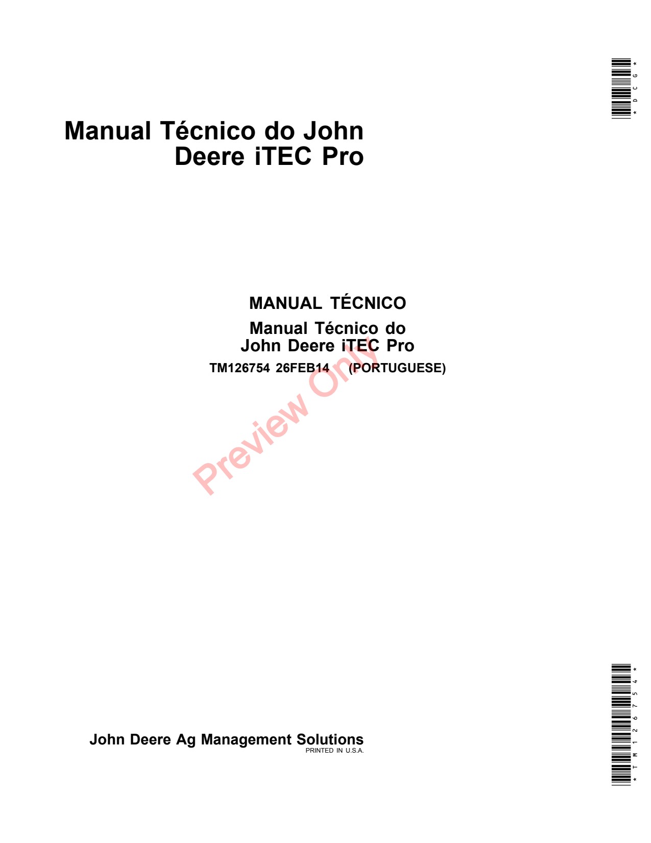 John Deere AMS 2100 2600 2630 iTec Precision Ag Electronics Technical Manual TM126754 PT 1 John Deere AMS 2100 2600 2630 iTec Precision Ag Electronics Technical Manual TM126754 PT