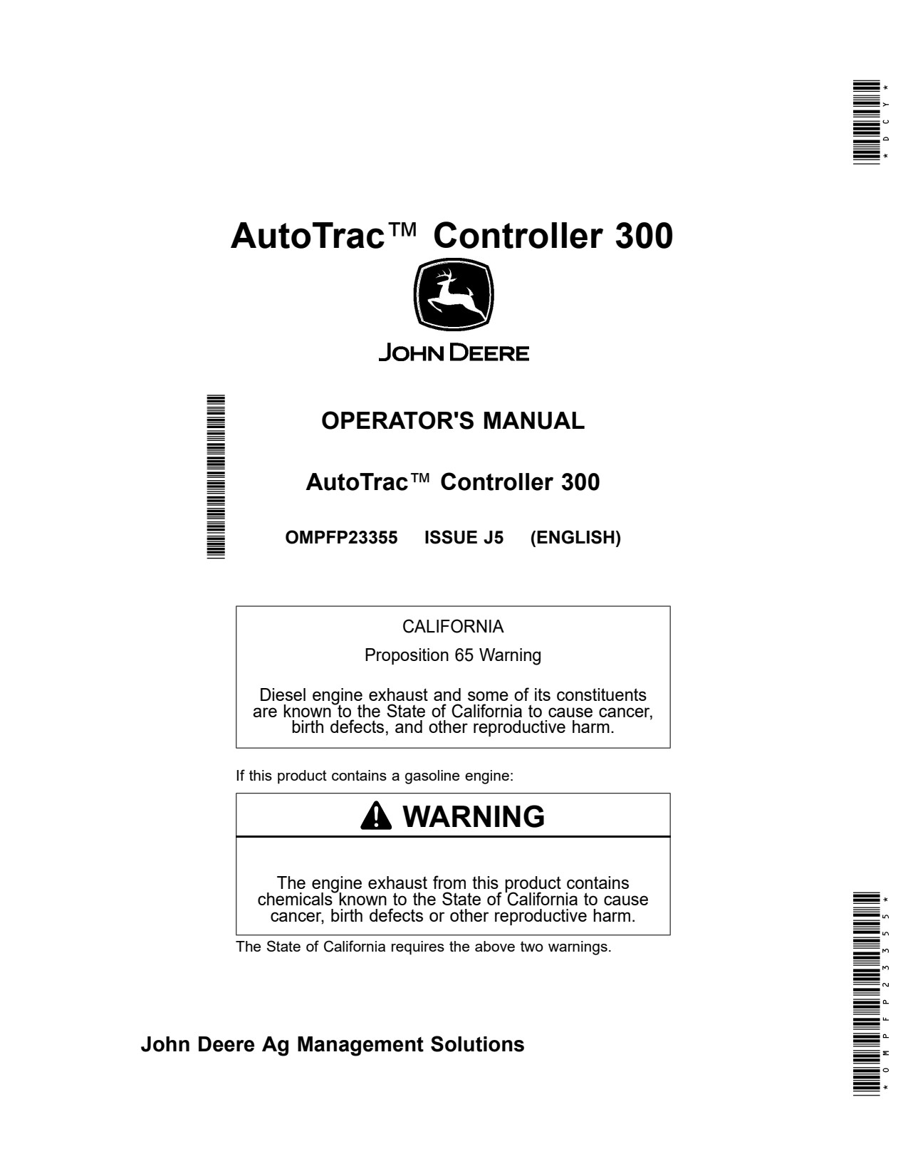John Deere AMS ATC 300 Precision Ag Electronics Operator Manual OMPFP23355 1 John Deere AMS ATC 300 Precision Ag Electronics Operator Manual OMPFP23355