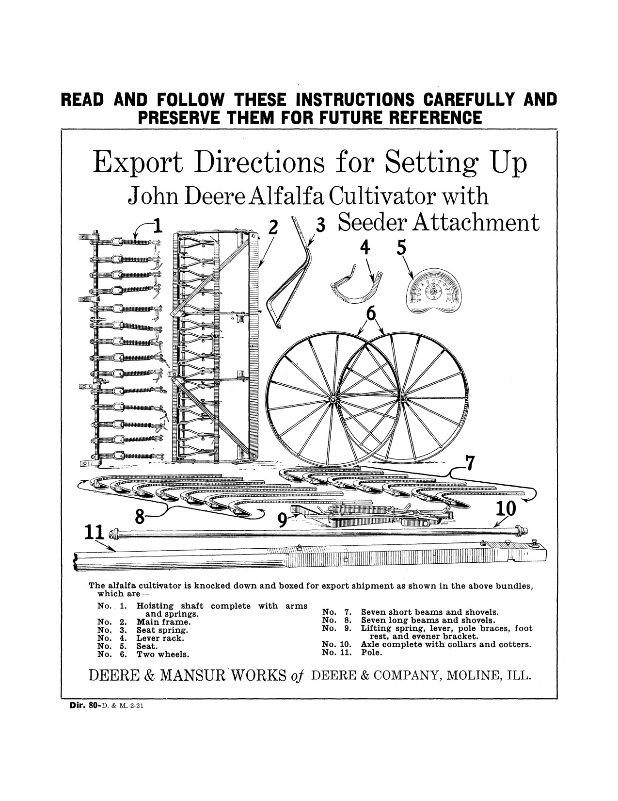 John Deere Alfalfa Cultivator Operator Manual DIR80B 1 John Deere Alfalfa Cultivator Operator Manual DIR80B