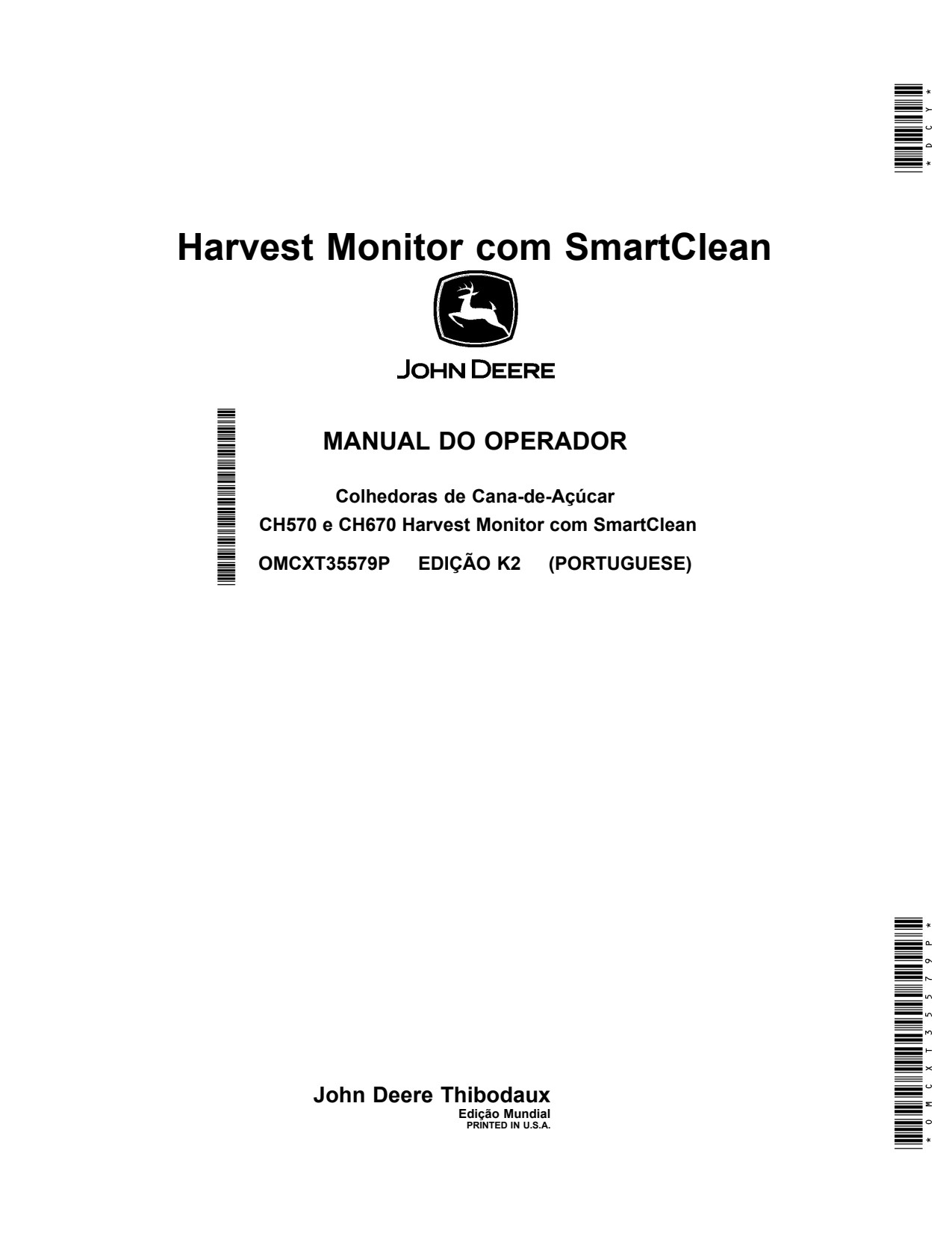 John Deere CH570 CH670 Precision Ag Electronics Harvest Monitor Operator Manual OMCXT35579P PT 1 John Deere CH570 CH670 Precision Ag Electronics Harvest Monitor Operator Manual OMCXT35579P PT