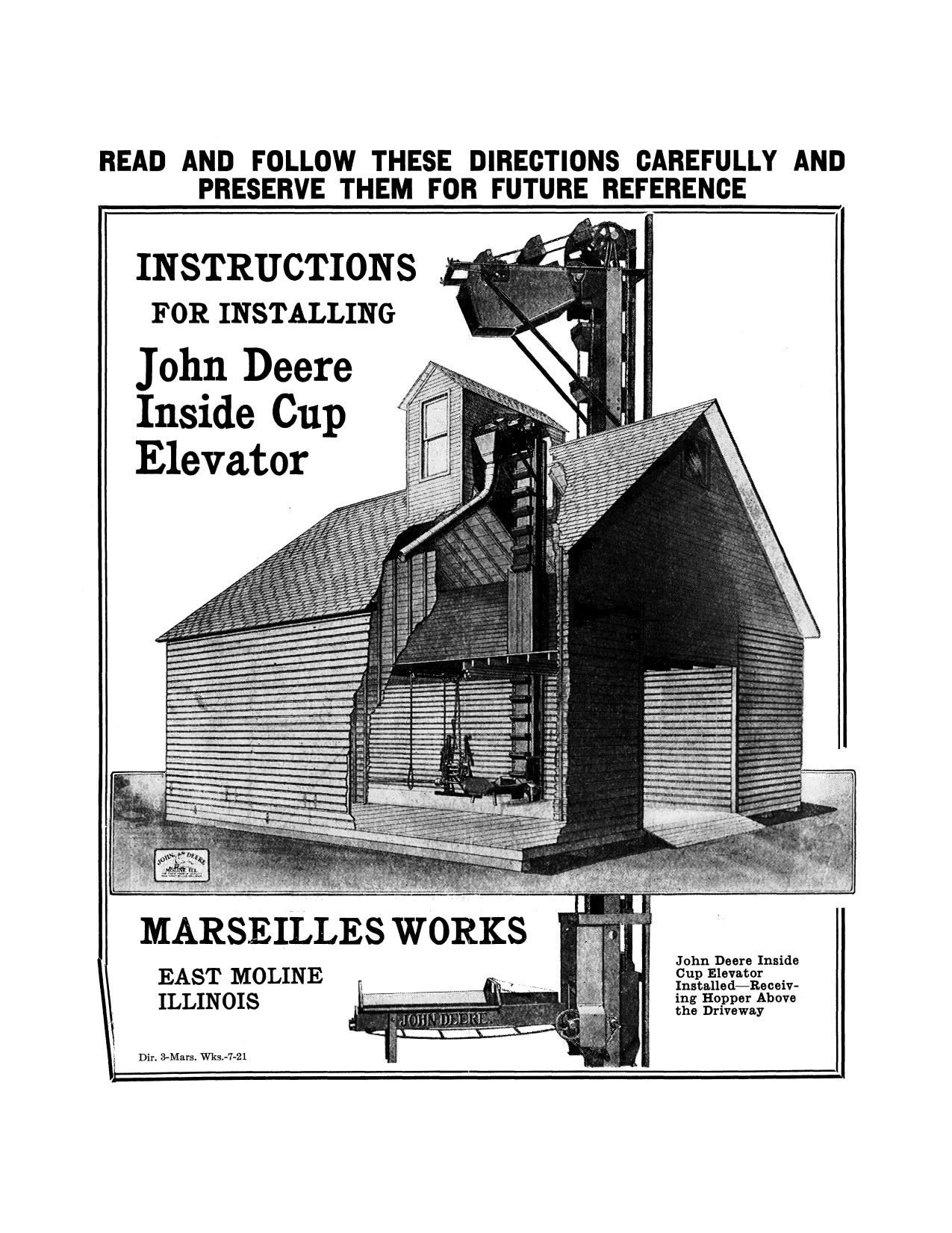 John Deere CUP Inside Elevator Operator Manual DIR3B 1 John Deere CUP Inside Elevator Operator Manual DIR3B