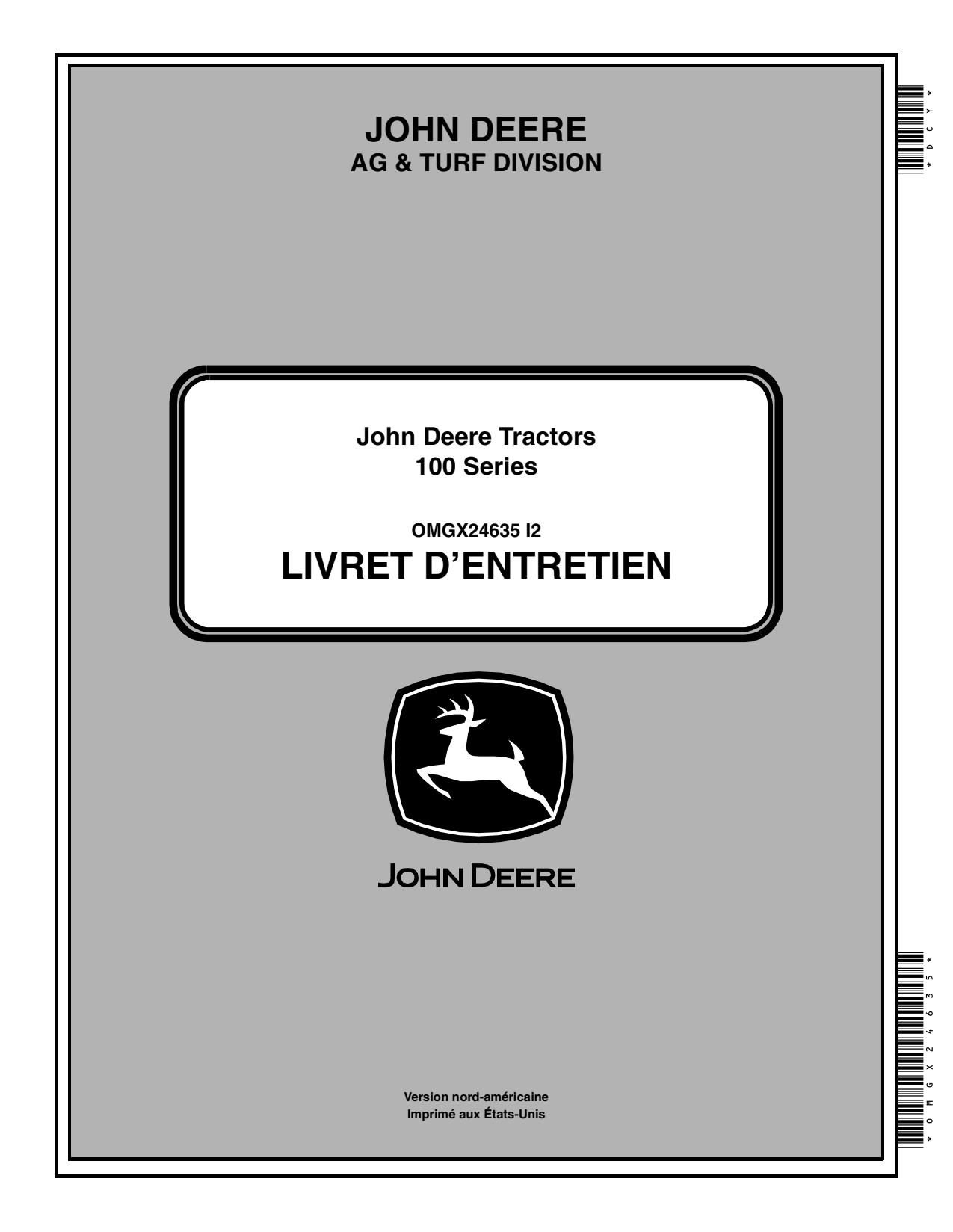 John Deere D105 D120 to D140 D160 D170 D110 100 Tractor Operator Manual OMGX24635 FR 1 John Deere D105 D120 to D140 D160 D170 D110 100 Tractor Operator Manual OMGX24635 FR