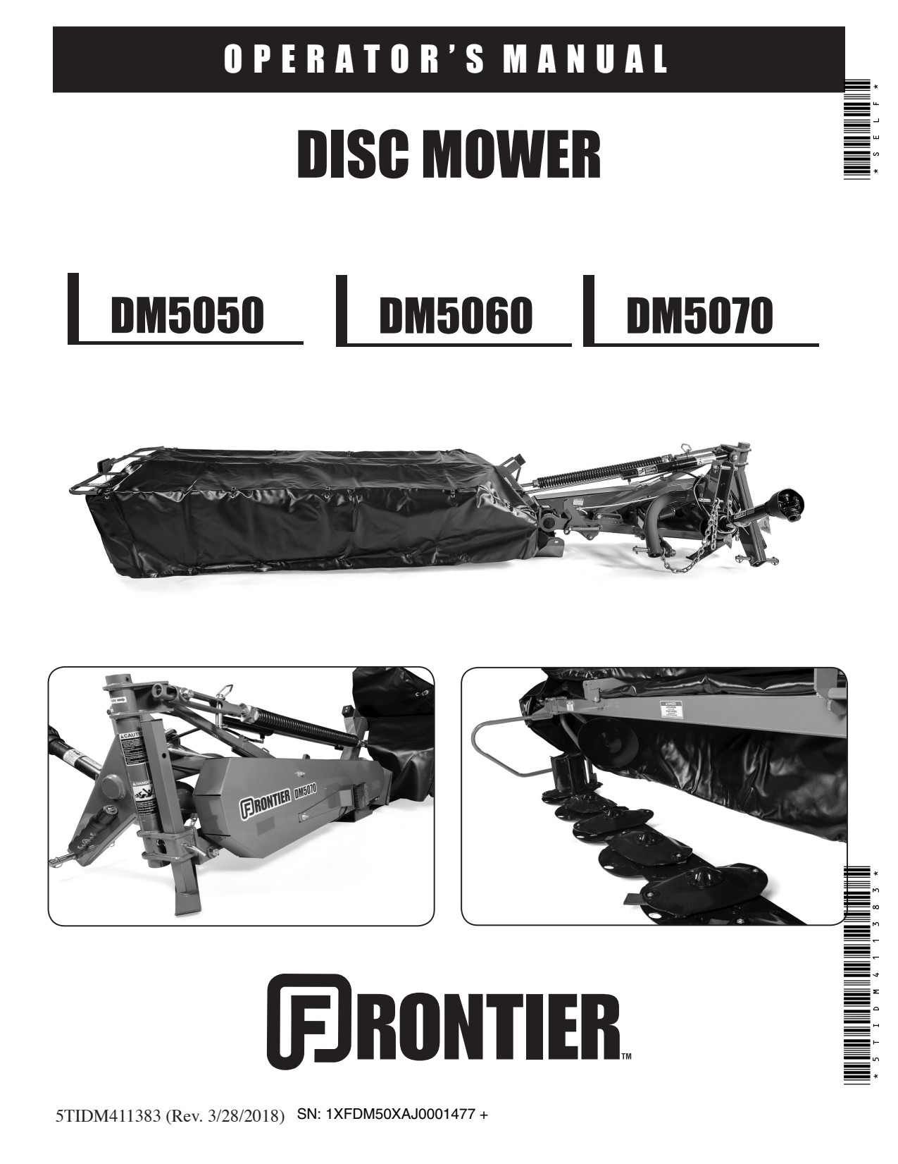 John Deere DM5050 to DM5070 Disk Mower Operator Manual 5TIDM411383 1 John Deere DM5050 to DM5070 Disk Mower Operator Manual 5TIDM411383