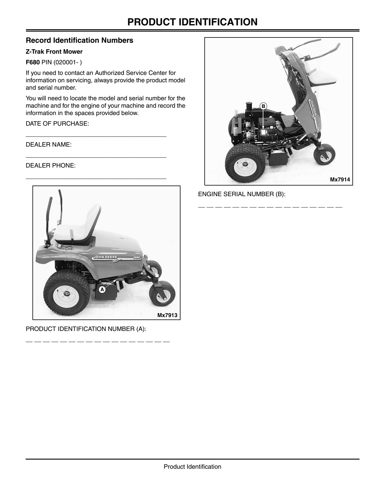 John Deere F680 ZTrak Front Mower Operator Manual OMTCU14008 1 John Deere F680 ZTrak Front Mower Operator Manual OMTCU14008