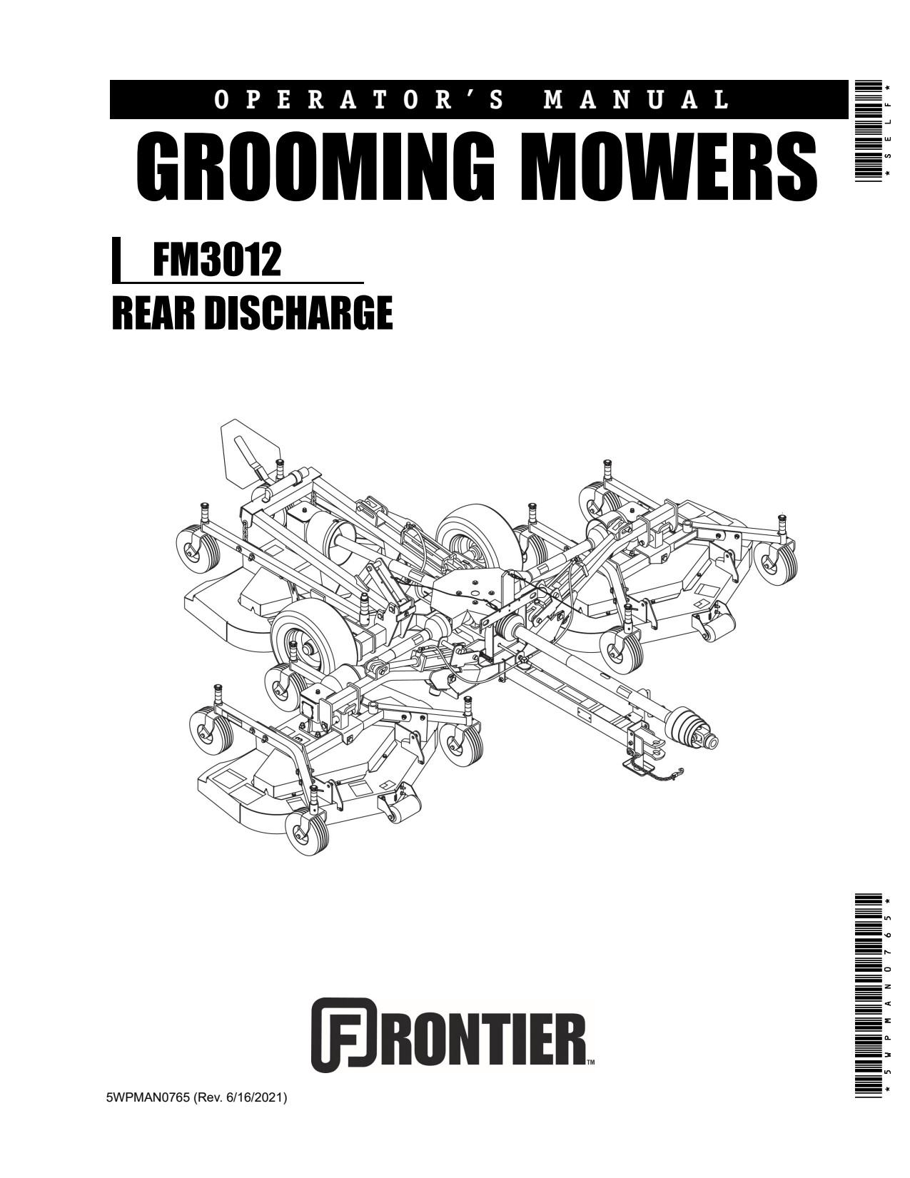 John Deere FM3012 Discharge Grooming Mower Operator Manual 5WPMAN0765 1 John Deere FM3012 Discharge Grooming Mower Operator Manual 5WPMAN0765