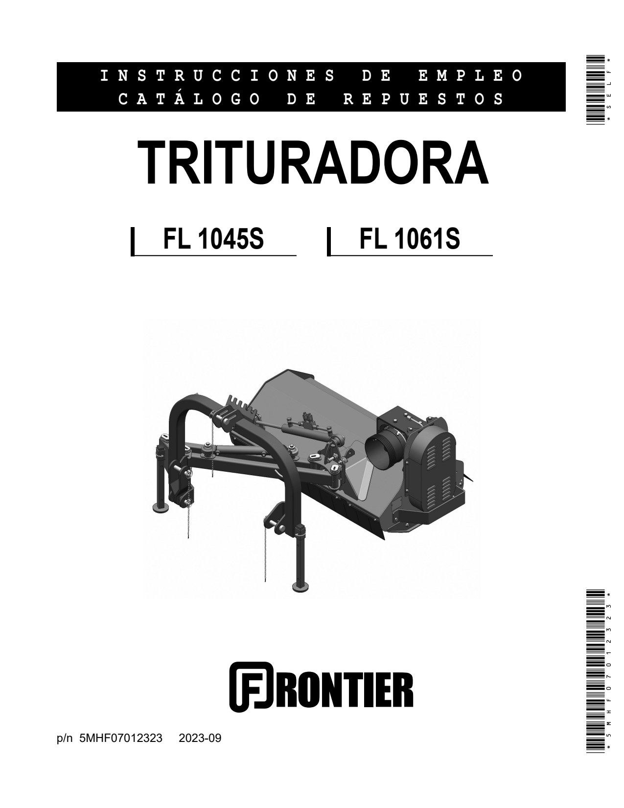 John Deere Frontier Flail Mower - FL1045S FL1061S Operator's Manual 5MHF07012323 ES 1 John Deere Frontier Flail Mower - FL1045S FL1061S Operator's Manual 5MHF07012323 ES