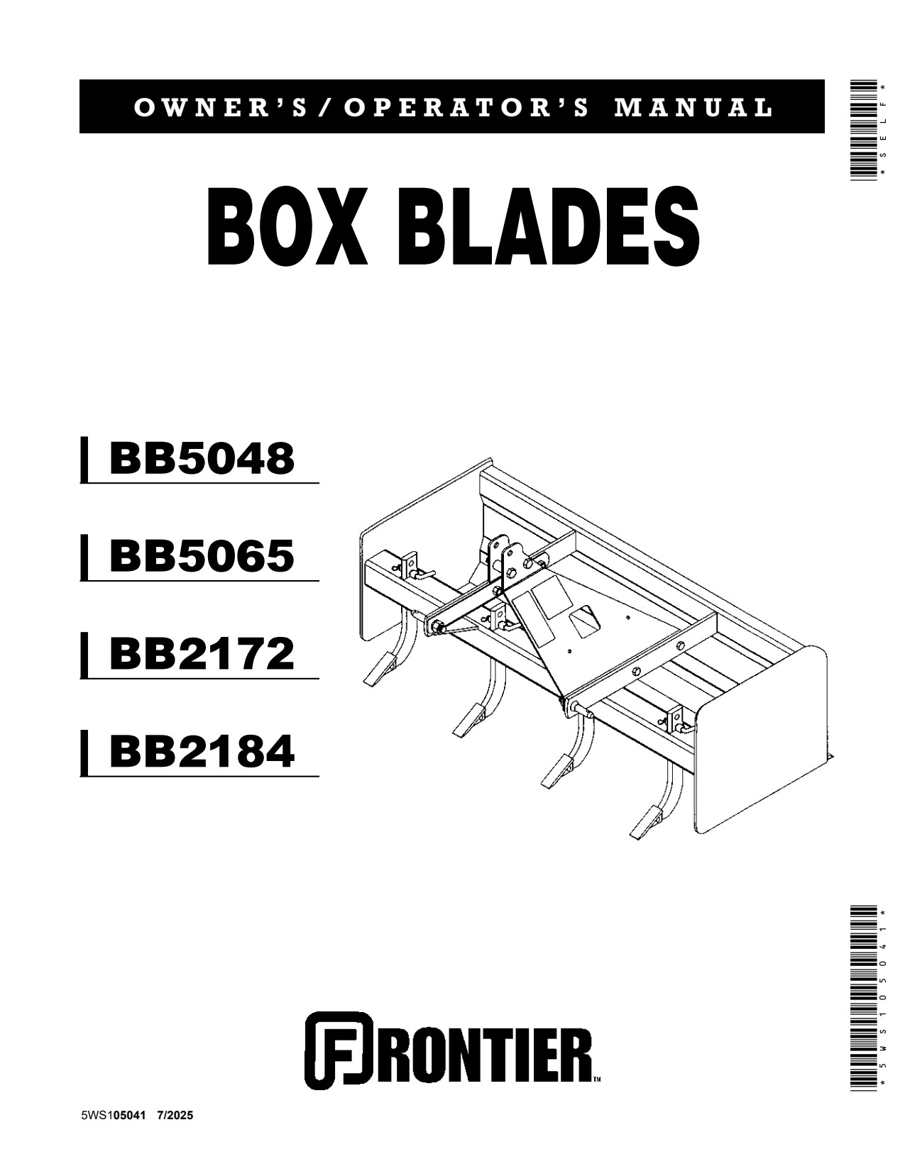 John Deere GM4060E GM4072E BB2172 BB2184 BB5048 BB5065 Frontier Grooming Mower Operator Manual 5WS105041 1 John Deere GM4060E GM4072E BB2172 BB2184 BB5048 BB5065 Frontier Grooming Mower Operator Manual 5WS105041