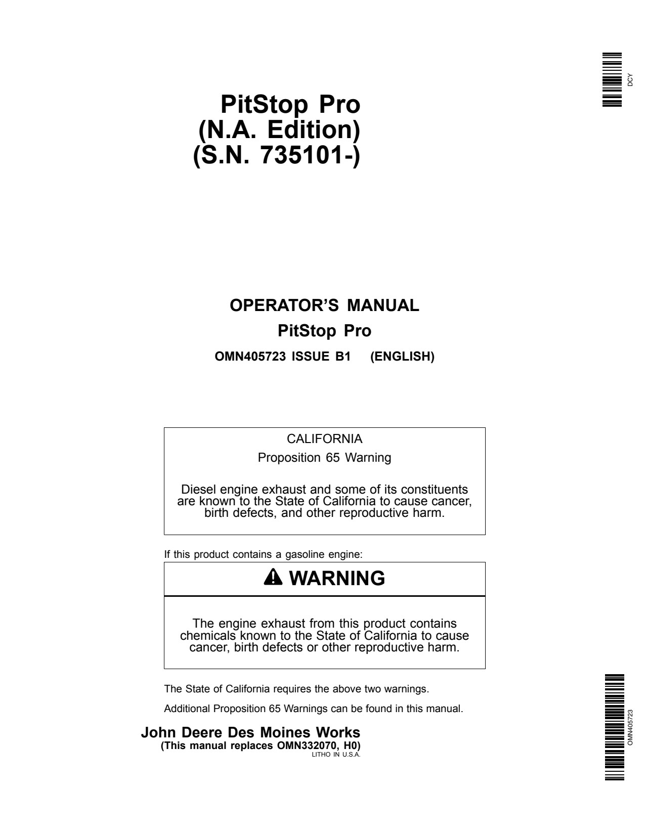 John Deere GS2 Display 1800 2600 or SDUA 8R Precision Ag Electronics Operator Manual OMN405723 1 John Deere GS2 Display 1800 2600 or SDUA 8R Precision Ag Electronics Operator Manual OMN405723