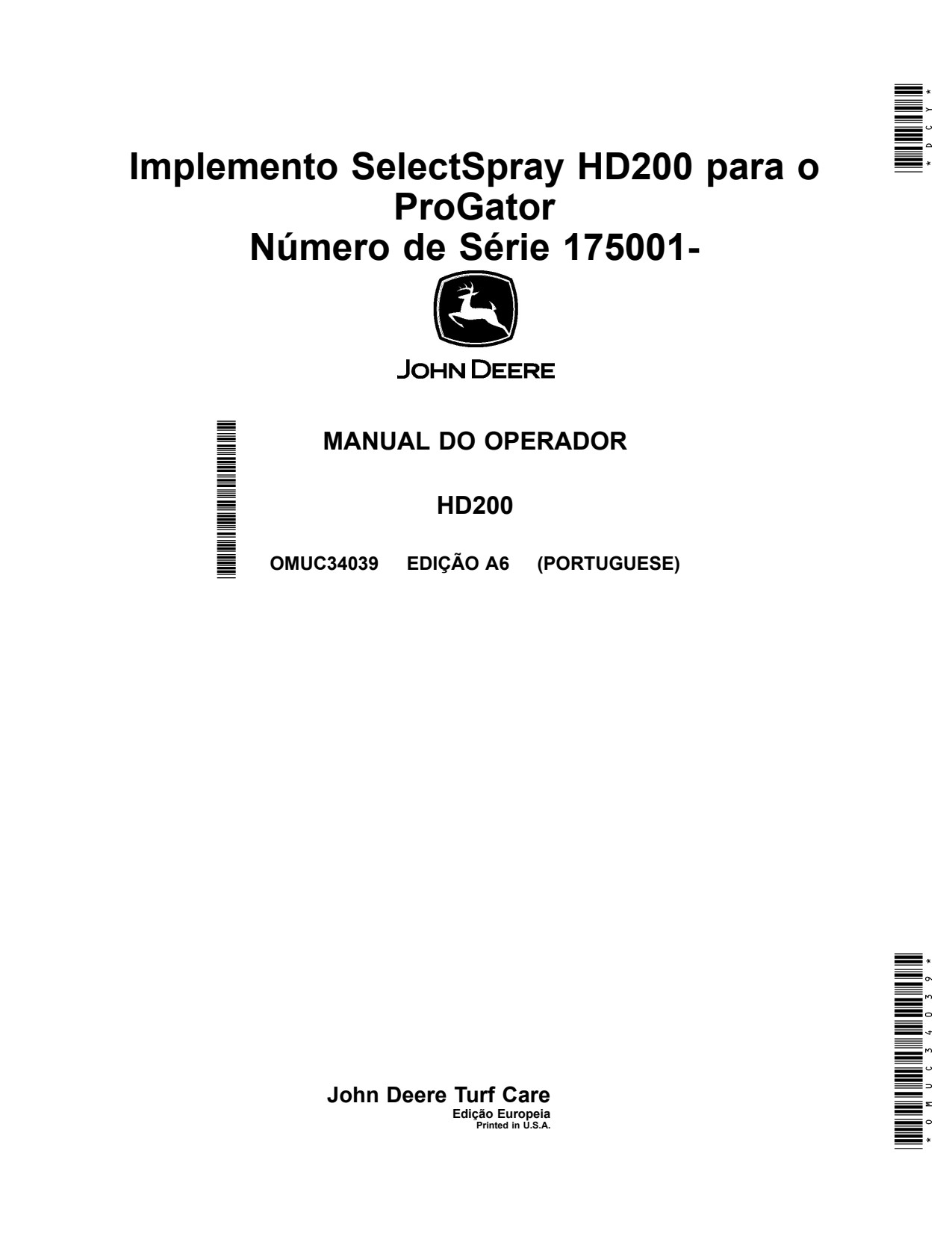 John Deere HD200 Selectspray Attachment Operator Manual OMUC34039 PT 1 John Deere HD200 Selectspray Attachment Operator Manual OMUC34039 PT