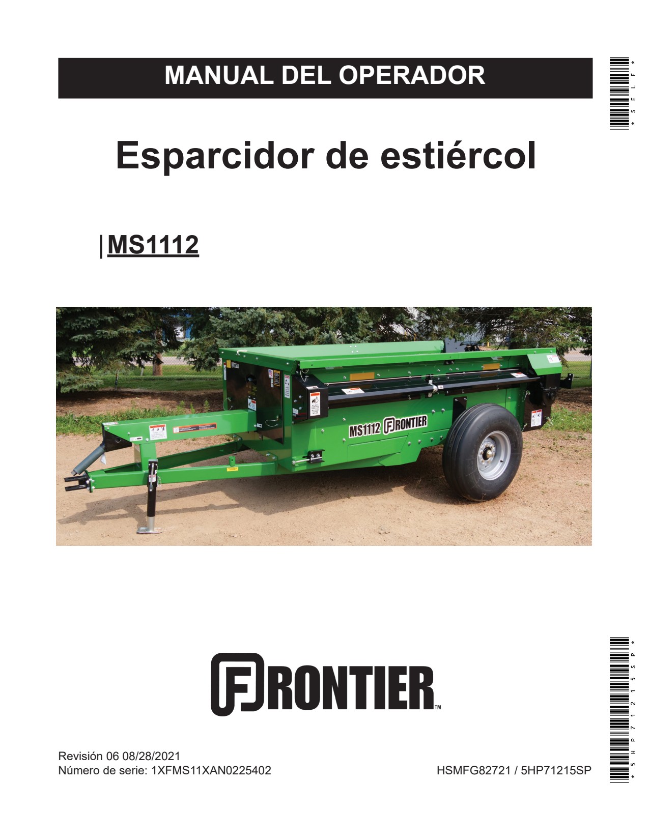 John Deere MS1112 Manure Spreader Operator Manual 5HP71215SP ES 1 John Deere MS1112 Manure Spreader Operator Manual 5HP71215SP ES