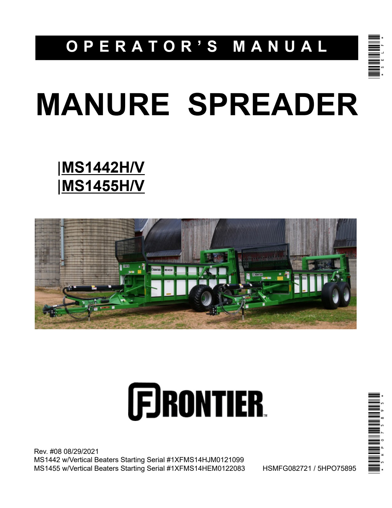 John Deere MS1442 MS1455 Manure Spreader Operator Manual 5HPO75895 1 John Deere MS1442 MS1455 Manure Spreader Operator Manual 5HPO75895