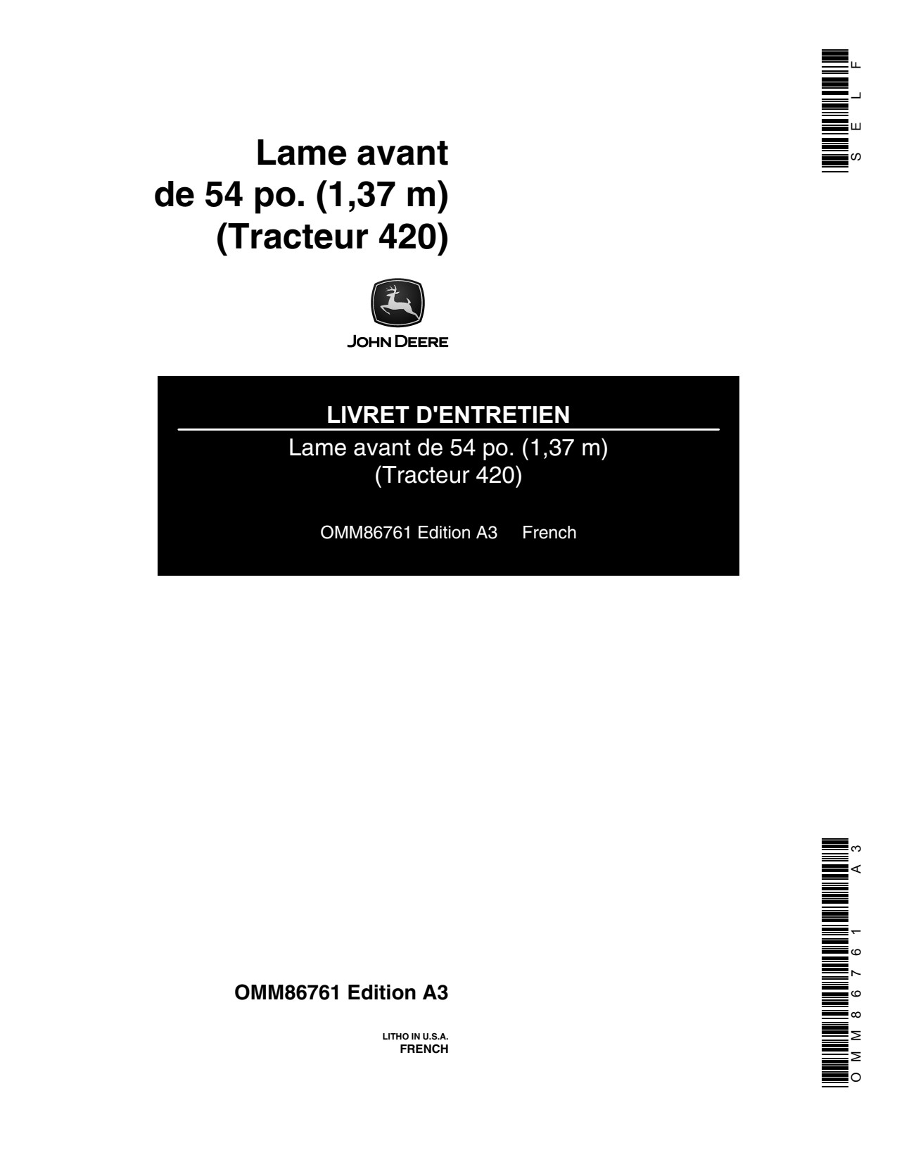 John Deere Tilt Dump Material Collection System Operator Manual OMM86761 FR 1 John Deere Tilt Dump Material Collection System Operator Manual OMM86761 FR