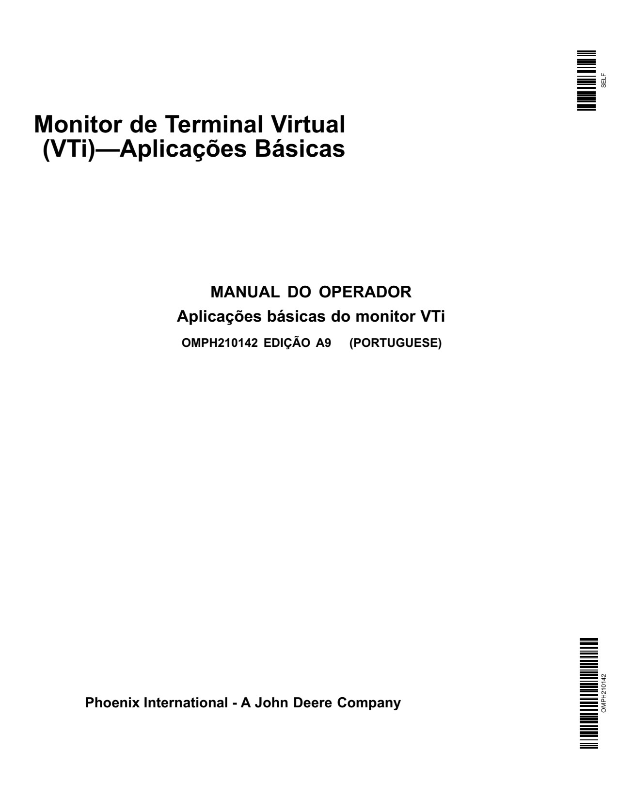 John Deere VTi Monitor Display System Operator Manual OMPH210142 PT 1 John Deere VTi Monitor Display System Operator Manual OMPH210142 PT
