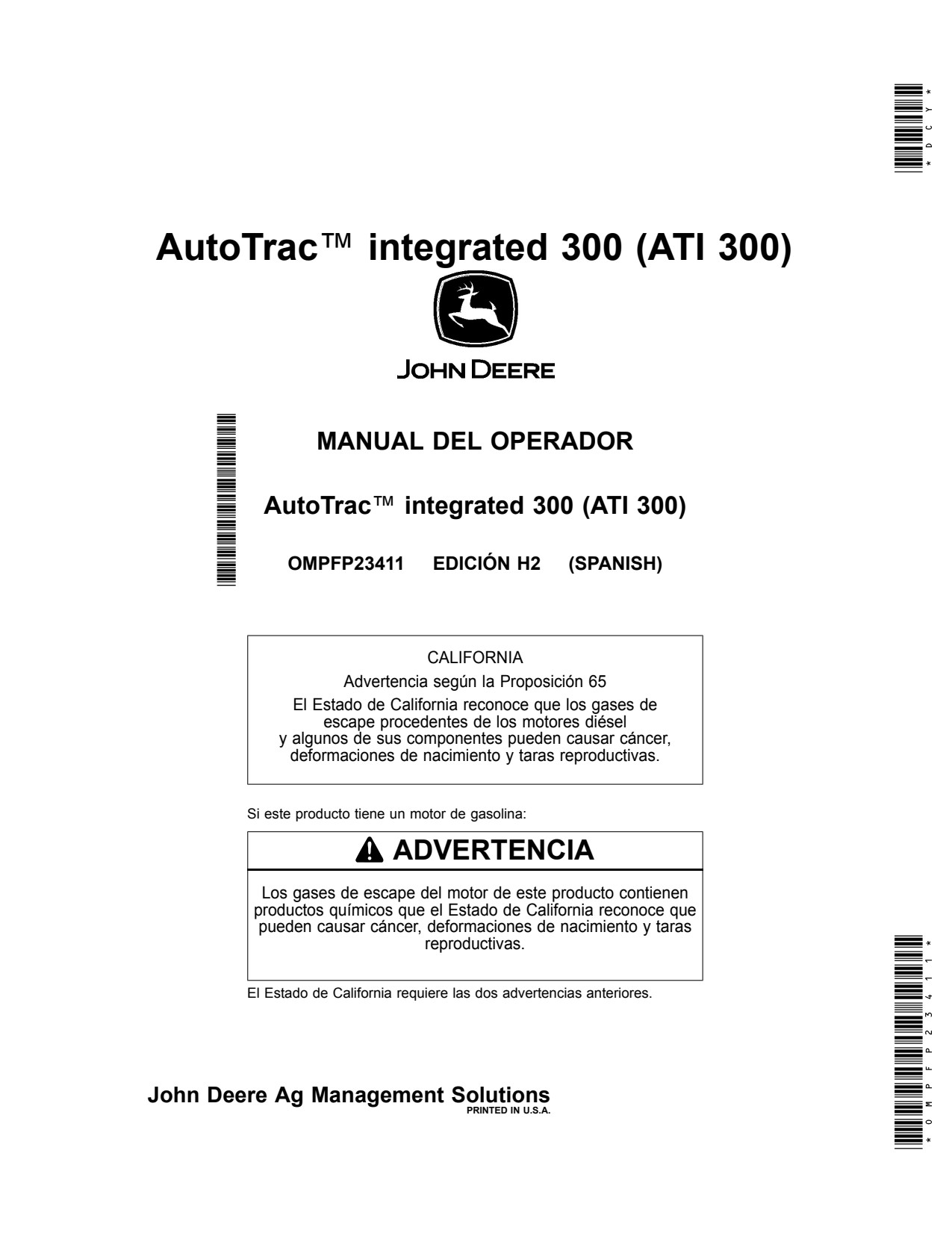 John Deere XUV865R XUV835R 300 Precision Ag Electronics Operator Manual OMPFP23411 ES 1 John Deere XUV865R XUV835R 300 Precision Ag Electronics Operator Manual OMPFP23411 ES