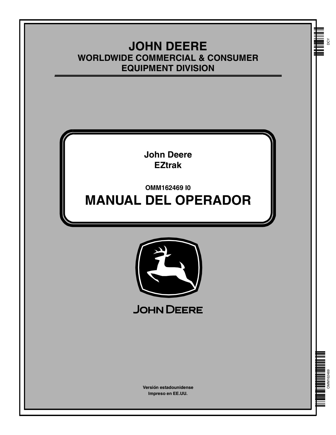 John Deere Z225 Z245 Z425 to Z465 Residential Zero-Turn Mower Operator Manual OMM162469 ES 1 John Deere Z225 Z245 Z425 to Z465 Residential Zero-Turn Mower Operator Manual OMM162469 ES