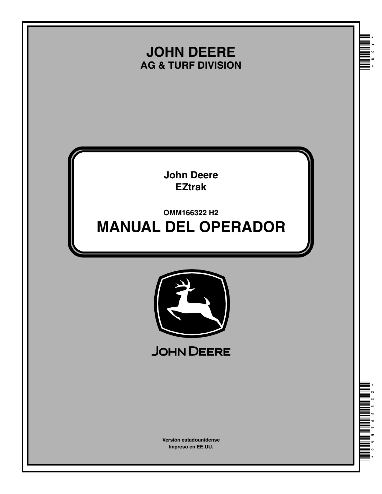 John Deere Z425 to Z465 Z645 Z665 Eztrak Zero-Turn Mower Operator Manual OMM166322 ES 1 John Deere Z425 to Z465 Z645 Z665 Eztrak Zero-Turn Mower Operator Manual OMM166322 ES